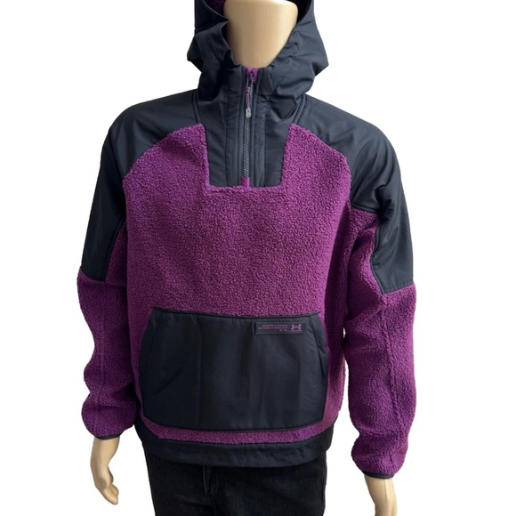 $120 Mens UA Under Armour Mission Boucle Anorak 1/4 Zip Jacket 1366094-514 US M - Picture 2 of 7